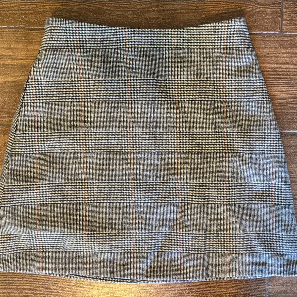 Wilfred Gray Plaid Mini Skirt